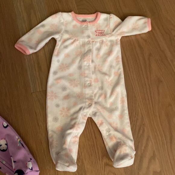 Carters micro fleece footie pajama one piece 3M - Picture 8 of 10